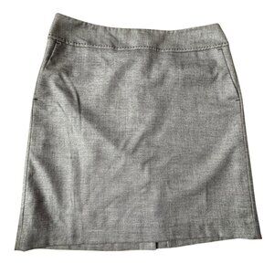 Ann Taylor‎ Gray Skirt Size 10 Classic Preppy Basic Secretary Office Work Luxury